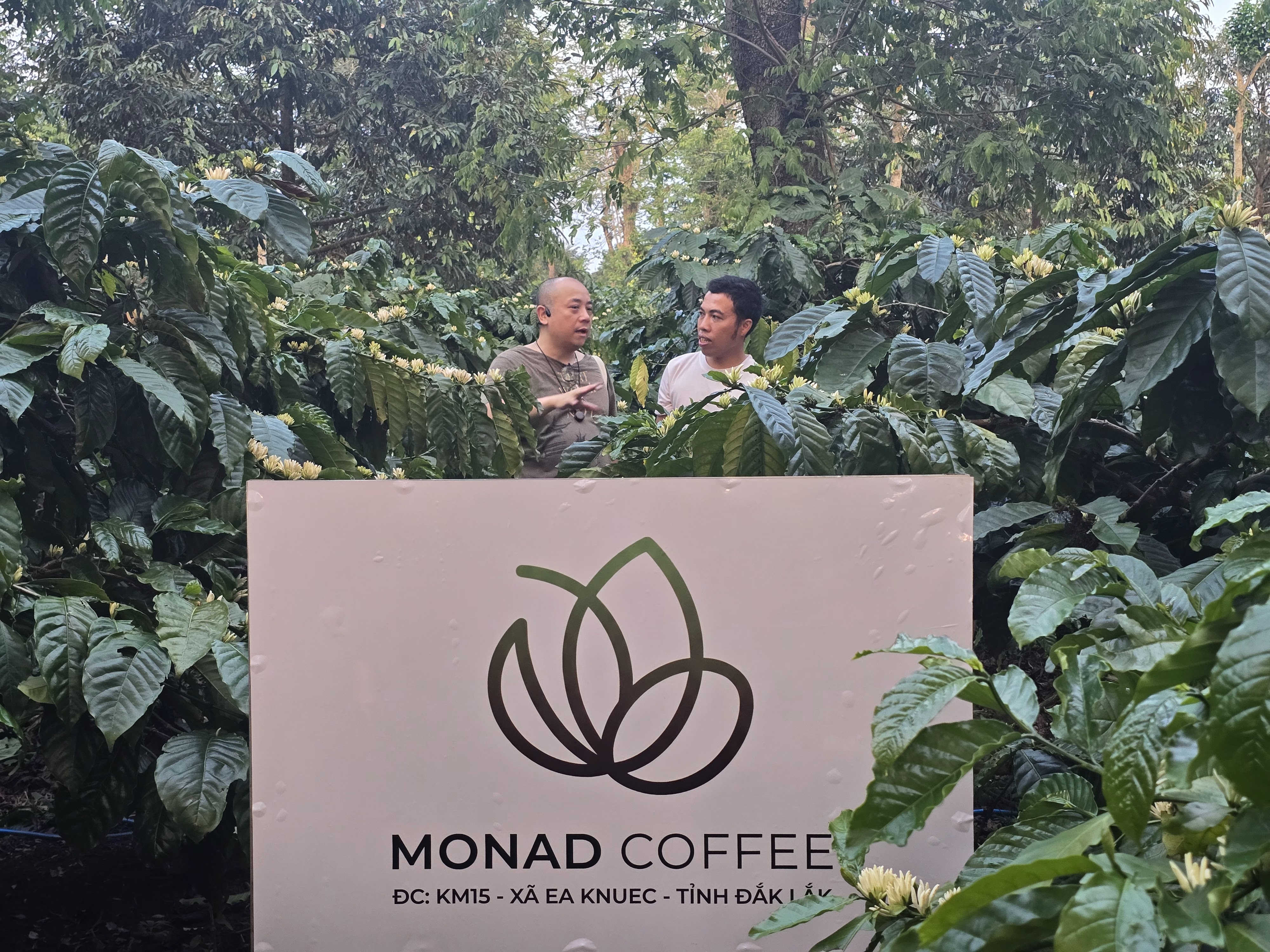 Monad founders at the farm in Dak Lak