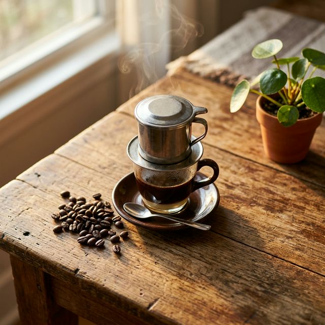 Vietnamese phin coffee